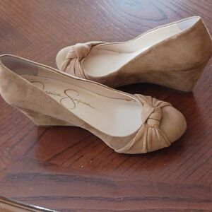 Jessica Simpson Brown Suede Wedges